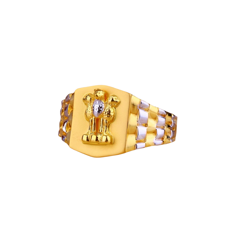 Buy quality 916 Gold Fancy Gent's Ashok Stambh Ring in Ahmedabad