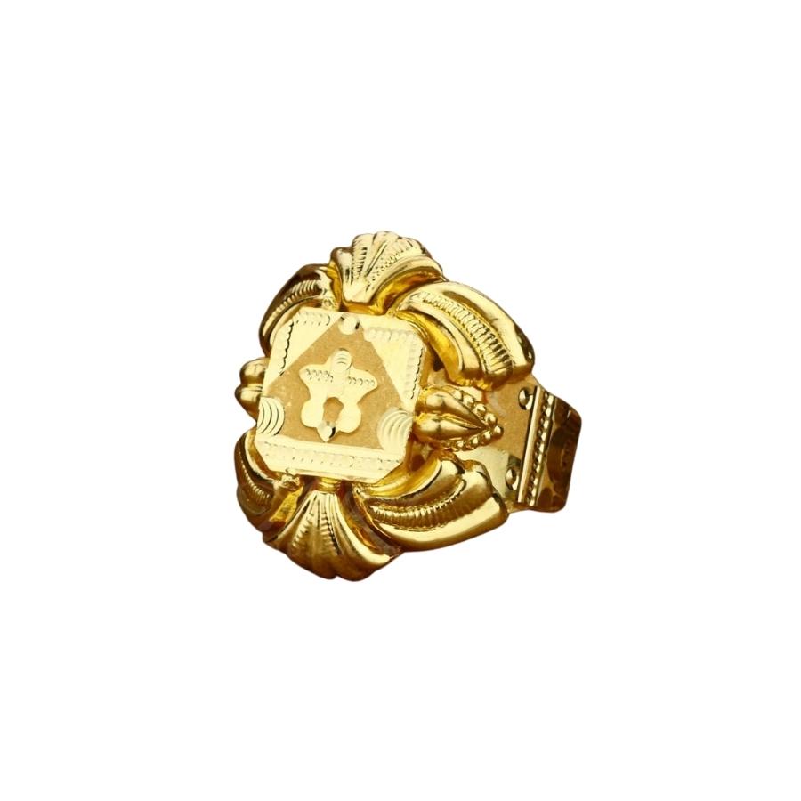 1 GRAM GOLD PLATING RAJWADI DIAMOND RING FOR MEN DESIGN A-253 – Radhe  Imitation
