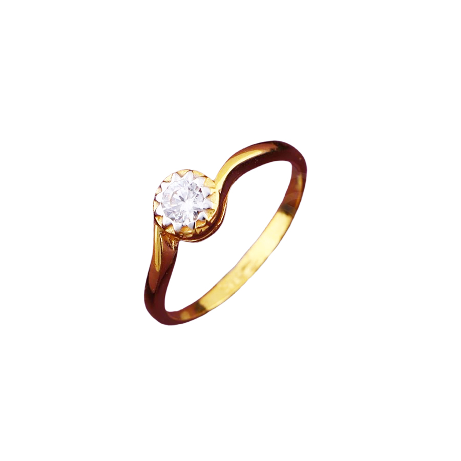 1 Gram Gold Plated With Diamond Beautiful Design Ring For Ladies - – Soni  Fashion®