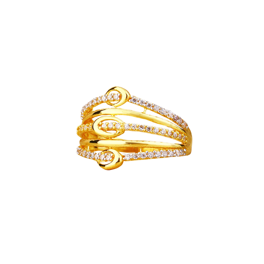 Modern Swirl Ring - Gold – Curated By Suarez